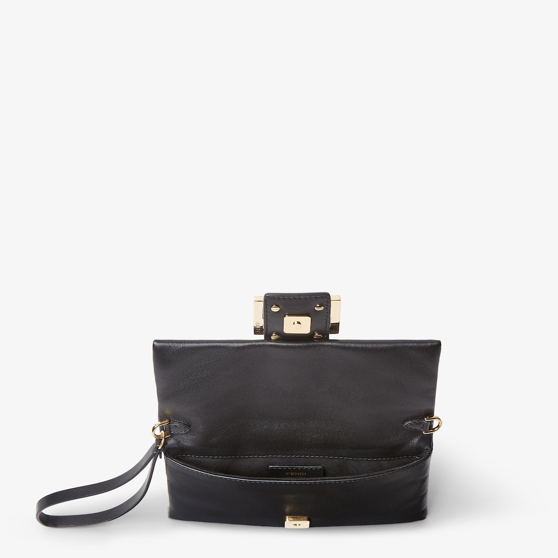 FENDI Mamma Baguette Pouch Black nappa leather clutch - Image 3
